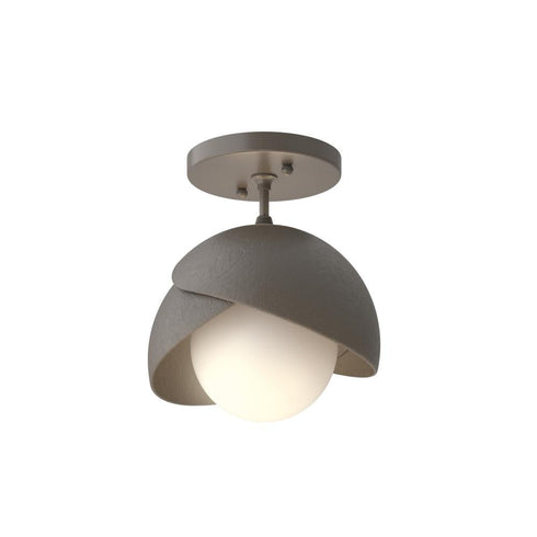 Hubbardton Forge Brooklyn 1 Light Double Shade Semi Flush Model: 121377-SKT-07-86-GG0711