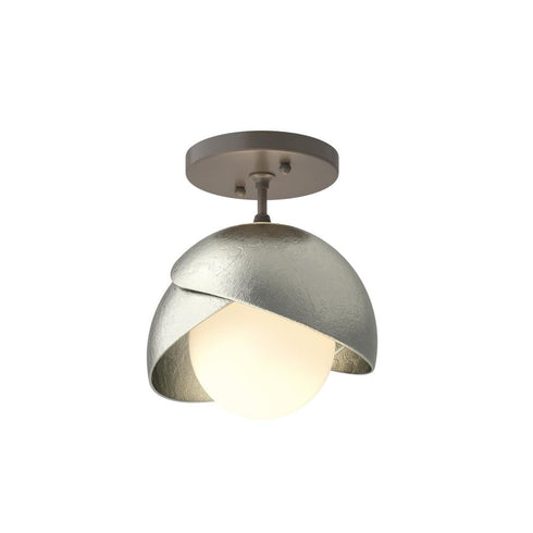 Hubbardton Forge Brooklyn 1 Light Double Shade Semi Flush Model: 121377-SKT-07-86-GG0711