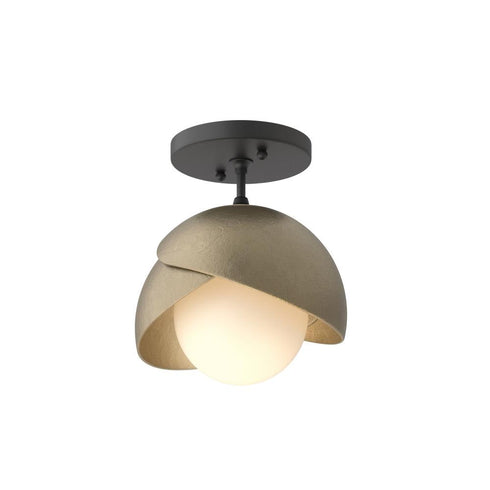 Hubbardton Forge Brooklyn 1 Light Double Shade Semi Flush Model: 121377-SKT-10-82-GG0711