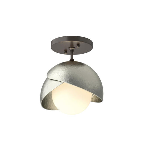 Hubbardton Forge Brooklyn 1 Light Double Shade Semi Flush Model: 121377-SKT-14-05-GG0711