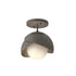 Hubbardton Forge Brooklyn 1 Light Double Shade Semi Flush Model: 121377-SKT-20-86-GG0711