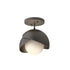 Hubbardton Forge Brooklyn 1 Light Double Shade Semi Flush Model: 121377-SKT-20-86-GG0711