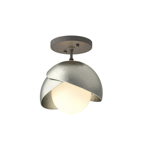 Hubbardton Forge Brooklyn 1 Light Double Shade Semi Flush Model: 121377-SKT-20-86-GG0711