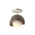 Hubbardton Forge Brooklyn 1 Light Double Shade Semi Flush Model: 121377-SKT-82-20-GG0711