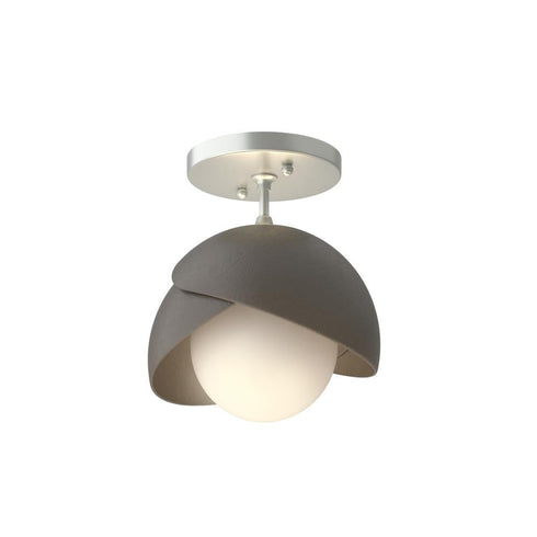 Hubbardton Forge Brooklyn 1 Light Double Shade Semi Flush Model: 121377-SKT-82-20-GG0711