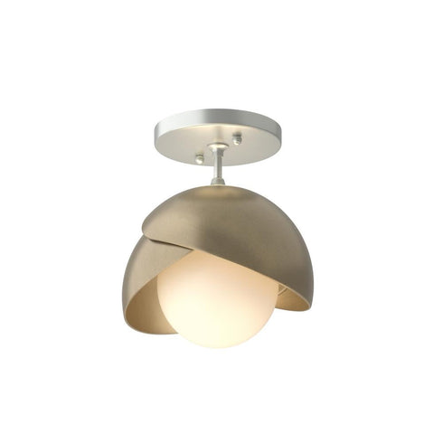Hubbardton Forge Brooklyn 1 Light Double Shade Semi Flush Model: 121377-SKT-82-20-GG0711