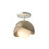 Hubbardton Forge Brooklyn 1 Light Double Shade Semi Flush Model: 121377-SKT-82-20-GG0711