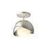Hubbardton Forge Brooklyn 1 Light Double Shade Semi Flush Model: 121377-SKT-82-20-GG0711