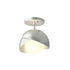 Hubbardton Forge Brooklyn 1 Light Double Shade Semi Flush Model: 121377-SKT-82-20-GG0711