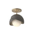 Hubbardton Forge Brooklyn 1 Light Double Shade Semi Flush Model: 121377-SKT-84-20-GG0711