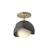Hubbardton Forge Brooklyn 1 Light Double Shade Semi Flush Model: 121377-SKT-84-20-GG0711