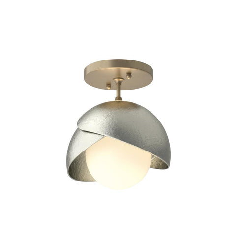 Hubbardton Forge Brooklyn 1 Light Double Shade Semi Flush Model: 121377-SKT-84-20-GG0711