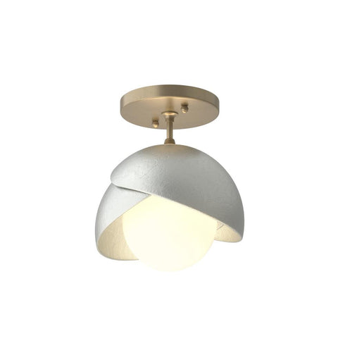 Hubbardton Forge Brooklyn 1 Light Double Shade Semi Flush Model: 121377-SKT-84-20-GG0711