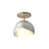 Hubbardton Forge Brooklyn 1 Light Double Shade Semi Flush Model: 121377-SKT-84-20-GG0711