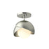 Hubbardton Forge Brooklyn 1 Light Double Shade Semi Flush Model: 121377-SKT-85-82-GG0711