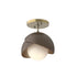 Hubbardton Forge Brooklyn 1 Light Double Shade Semi Flush Model: 121377-SKT-86-05-GG0711