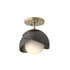 Hubbardton Forge Brooklyn 1 Light Double Shade Semi Flush Model: 121377-SKT-86-05-GG0711