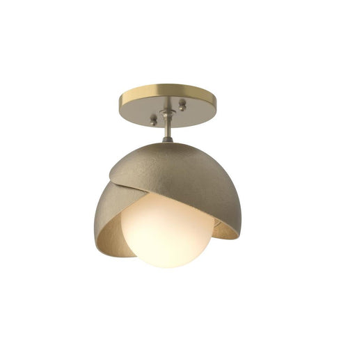 Hubbardton Forge Brooklyn 1 Light Double Shade Semi Flush Model: 121377-SKT-86-05-GG0711