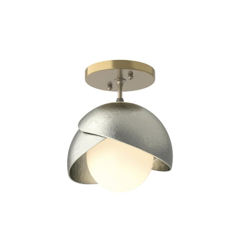 Hubbardton Forge Brooklyn 1 Light Double Shade Semi Flush Model: 121377-SKT-86-05-GG0711