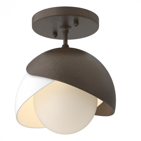 Hubbardton Forge Brooklyn 1 Light Double Shade Semi Flush Model: 121377-SKT-89-02-GG0711