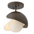 Hubbardton Forge Brooklyn 1 Light Double Shade Semi Flush Model: 121377-SKT-89-02-GG0711