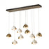 Hubbardton Forge Brooklyn 10 Light Double Shade Pendant Model: 131205-SKT-STND-07-89-GG0711