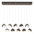 Hubbardton Forge Brooklyn 10 Light Double Shade Pendant Model: 131205-SKT-STND-07-89-GG0711