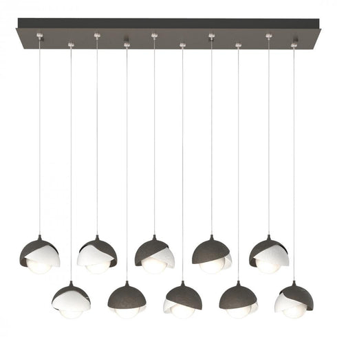 Hubbardton Forge Brooklyn 10 Light Double Shade Pendant Model: 131205-SKT-STND-07-89-GG0711