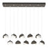 Hubbardton Forge Brooklyn 10 Light Double Shade Pendant Model: 131205-SKT-STND-07-89-GG0711