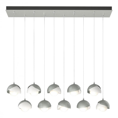 Hubbardton Forge Brooklyn 10 Light Double Shade Pendant Model: 131205-SKT-STND-07-89-GG0711