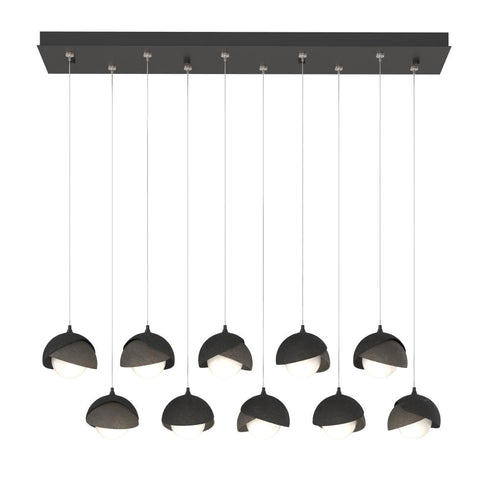 Hubbardton Forge Brooklyn 10 Light Double Shade Rectangular Model: 131205-SKT-STND-14-05-GG0711