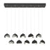 Hubbardton Forge Brooklyn 10 Light Double Shade Rectangular Model: 131205-SKT-STND-14-05-GG0711