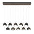 Hubbardton Forge Brooklyn 10 Light Double Shade Rectangular Model: 131205-SKT-STND-14-05-GG0711