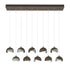 Hubbardton Forge Brooklyn 10 Light Double Shade Rectangular Model: 131205-SKT-STND-14-05-GG0711