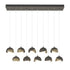 Hubbardton Forge Brooklyn 10 Light Double Shade Rectangular Model: 131205-SKT-STND-14-05-GG0711