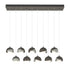 Hubbardton Forge Brooklyn 10 Light Double Shade Rectangular Model: 131205-SKT-STND-14-05-GG0711
