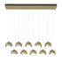 Hubbardton Forge Brooklyn 10 Light Double Shade Rectangular Model: 131205-SKT-STND-14-05-GG0711