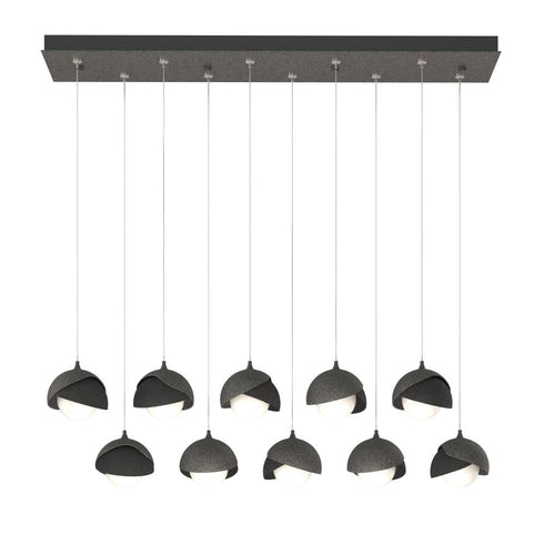 Hubbardton Forge Brooklyn 10 Light Double Shade Rectangular Model: 131205-SKT-STND-14-05-GG0711