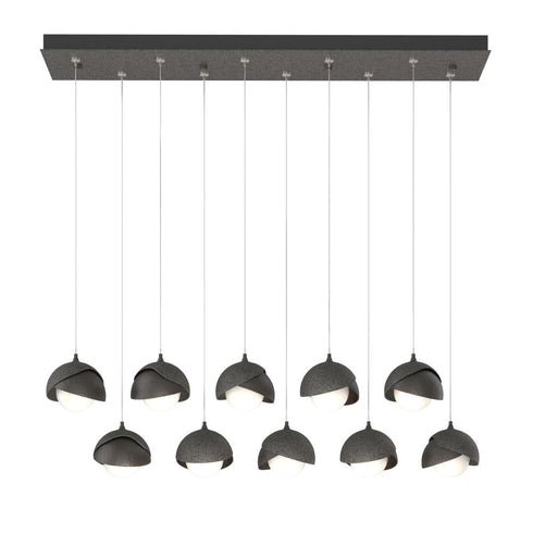 Hubbardton Forge Brooklyn 10 Light Double Shade Rectangular Model: 131205-SKT-STND-14-05-GG0711