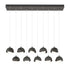 Hubbardton Forge Brooklyn 10 Light Double Shade Rectangular Model: 131205-SKT-STND-14-05-GG0711