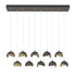 Hubbardton Forge Brooklyn 10 Light Double Shade Rectangular Model: 131205-SKT-STND-14-05-GG0711