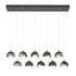 Hubbardton Forge Brooklyn 10 Light Double Shade Rectangular Model: 131205-SKT-STND-14-05-GG0711
