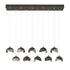Hubbardton Forge Brooklyn 10 Light Double Shade Rectangular Model: 131205-SKT-STND-14-05-GG0711
