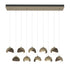 Hubbardton Forge Brooklyn 10 Light Double Shade Rectangular Model: 131205-SKT-STND-14-05-GG0711