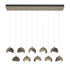 Hubbardton Forge Brooklyn 10 Light Double Shade Rectangular Model: 131205-SKT-STND-14-05-GG0711