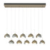 Hubbardton Forge Brooklyn 10 Light Double Shade Rectangular Model: 131205-SKT-STND-14-05-GG0711