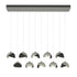 Hubbardton Forge Brooklyn 10 Light Double Shade Rectangular Model: 131205-SKT-STND-14-05-GG0711