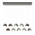 Hubbardton Forge Brooklyn 10 Light Double Shade Rectangular Model: 131205-SKT-STND-14-05-GG0711