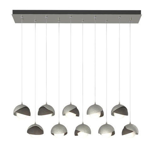 Hubbardton Forge Brooklyn 10 Light Double Shade Rectangular Model: 131205-SKT-STND-14-05-GG0711