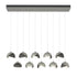 Hubbardton Forge Brooklyn 10 Light Double Shade Rectangular Model: 131205-SKT-STND-14-05-GG0711